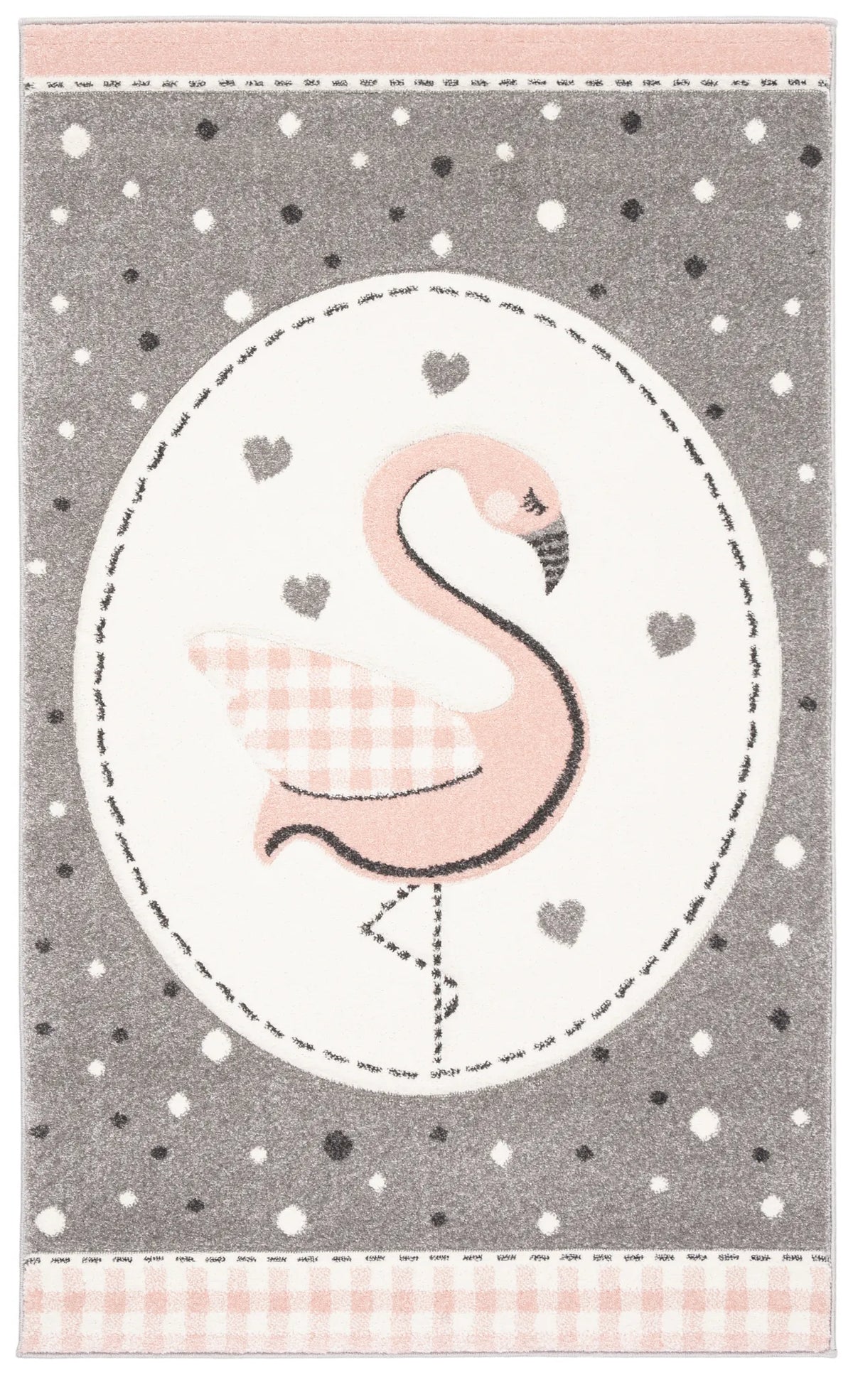 Safavieh Carousel Kids 100 3'-3" x 5'-3" Rug in Pink / Ivory