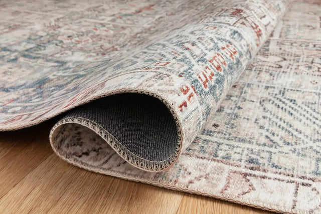Chris Loves Julia x Loloi Jules 7-Jul Natural / Ocean Rug - pile height