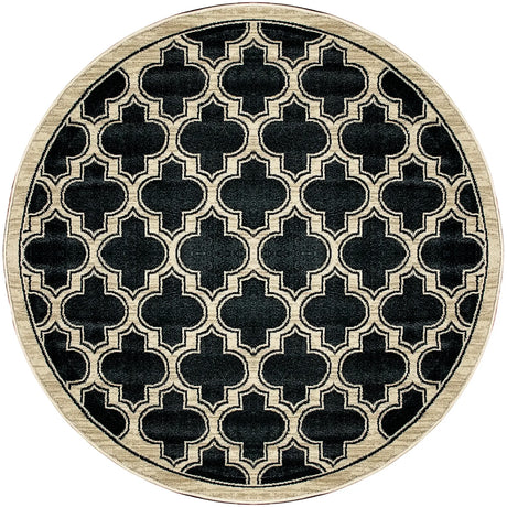 Dynamic Rugs Yazd 2816 Black Rugs - Round