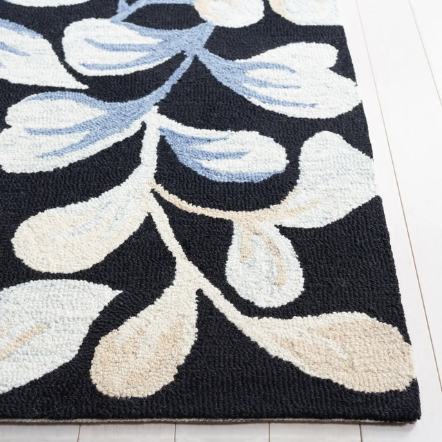 Safavieh Jardin 4'-0" x 6'-0" Rug in Black / Ivory