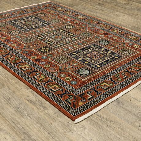 Oriental Weavers Sphinx Lilihan 002C6 Red/ Multi Rugs - angle detail