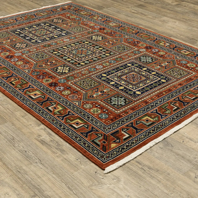 Oriental Weavers Sphinx Lilihan 002C6 Red/ Multi Rugs - angle detail