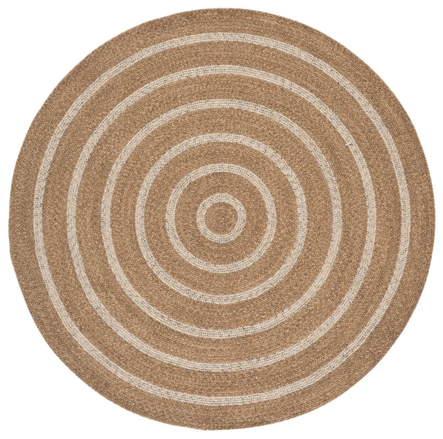 Safavieh Braided 5'-0" x 5'-0" Rug in Natural / Silver