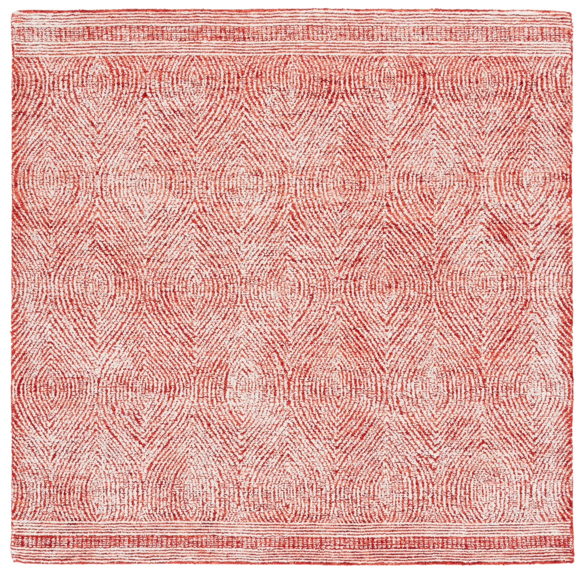 Safavieh Abstract 6'-0" x 6'-0" Rug in Ivory / Red