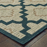 Oriental Weavers Sphinx Latitude 804I Grey / Blue Rugs - corner detail