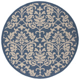 Safavieh Courtyard 6'-7" x 6'-7" Rug in Blue / Natural