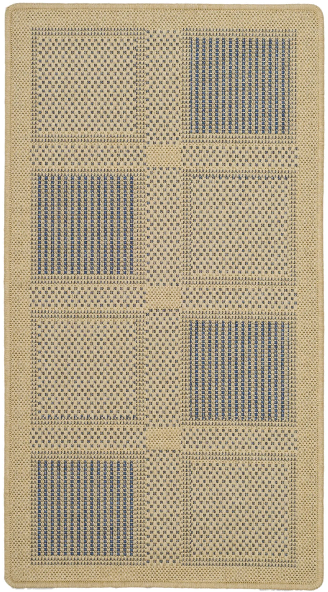 Safavieh Courtyard 2'-0" x 3'-7" Rug in Natural / Blue