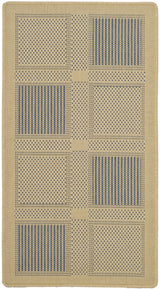 Safavieh Courtyard 2'-0" x 3'-7" Rug in Natural / Blue