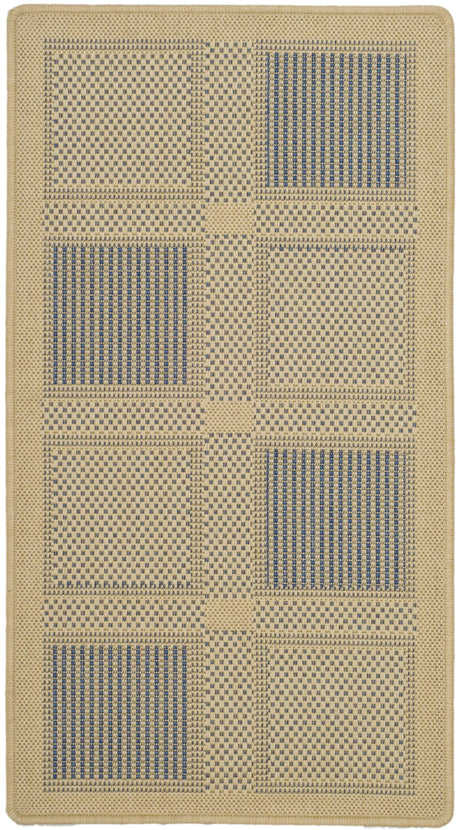 Safavieh Courtyard 2'-0" x 3'-7" Rug in Natural / Blue