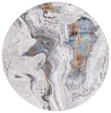 Safavieh Amelia 6'-7" x 6'-7" Rug in Grey / Blue Gold