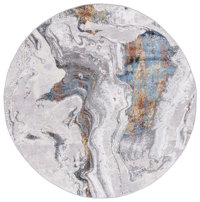Safavieh Amelia 6'-7" x 6'-7" Rug in Grey / Blue Gold