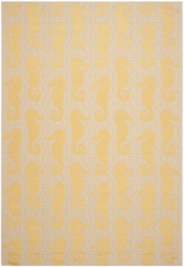Safavieh Courtyard 6'-7" x 9'-6" Rug in Beige / Yellow