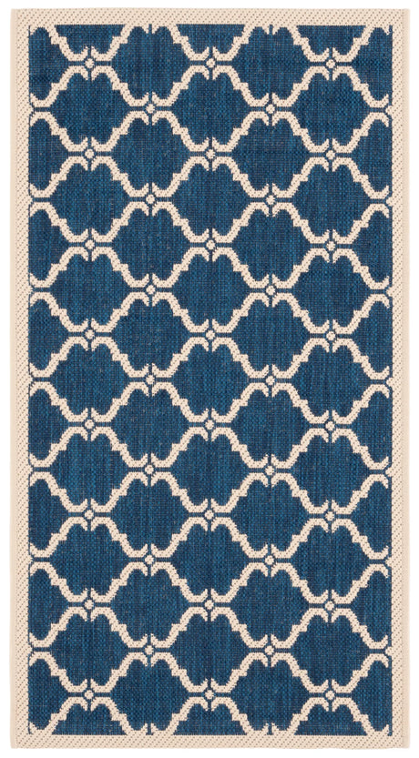 Safavieh Courtyard 2'-0" x 3'-7" Rug in Navy / Beige