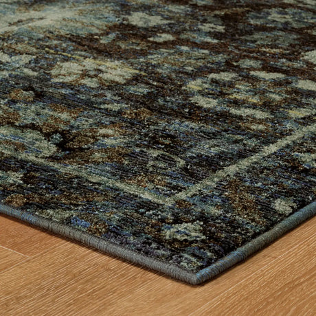 Oriental Weavers Sphinx Andorra 7124A Navy/Blue Rugs - corner detail