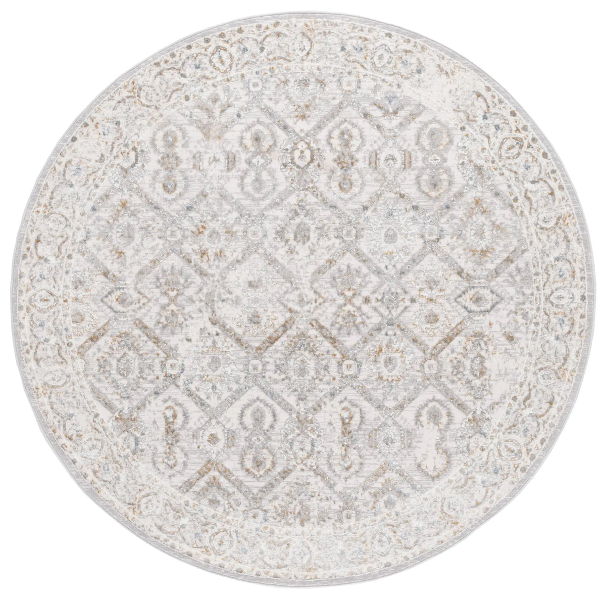 Safavieh Easton 6'-7" x 6'-7" Rug in Ivory / Grey Gold