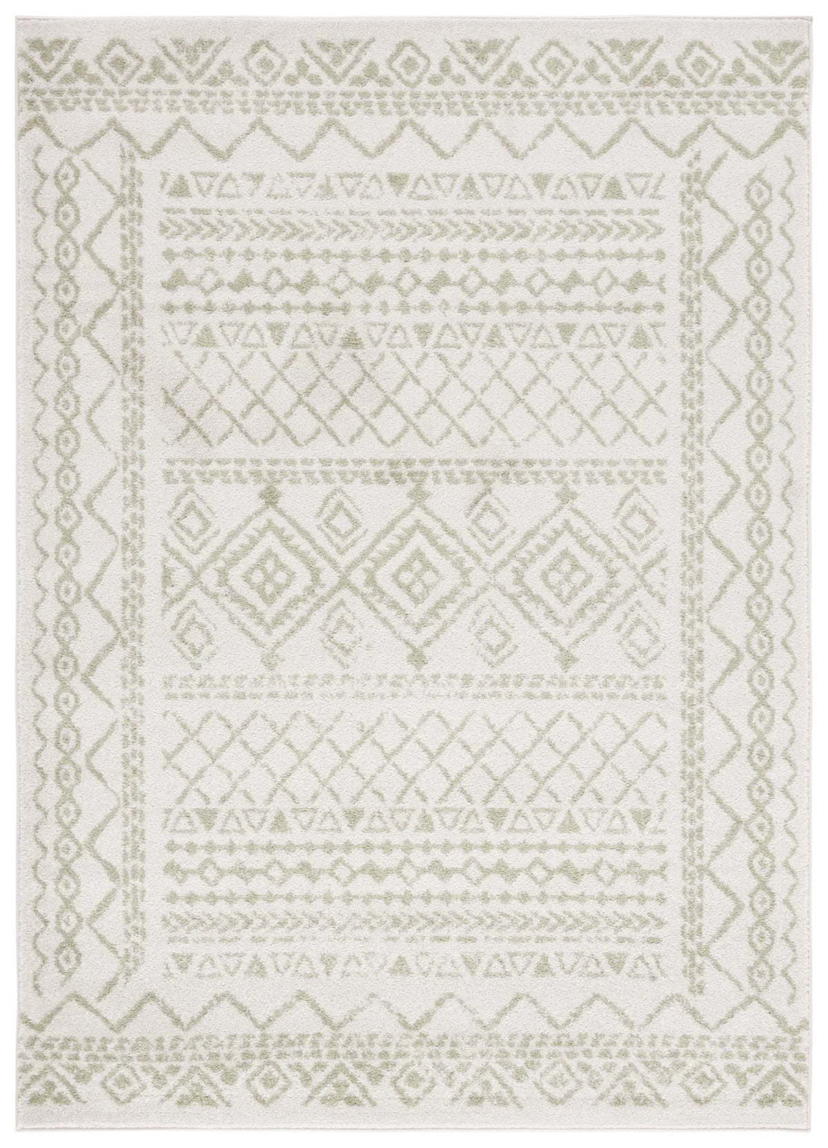 Safavieh Tulum 4'-0" x 6'-0" Rug in Ivory / Sage