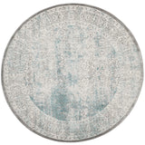Safavieh Passion 5'-1" x 5'-1" Rug in Turquoise / Ivory
