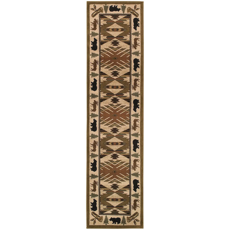 Oriental Weavers Sphinx Hudson 1072a Ivory / Green Rugs - runner