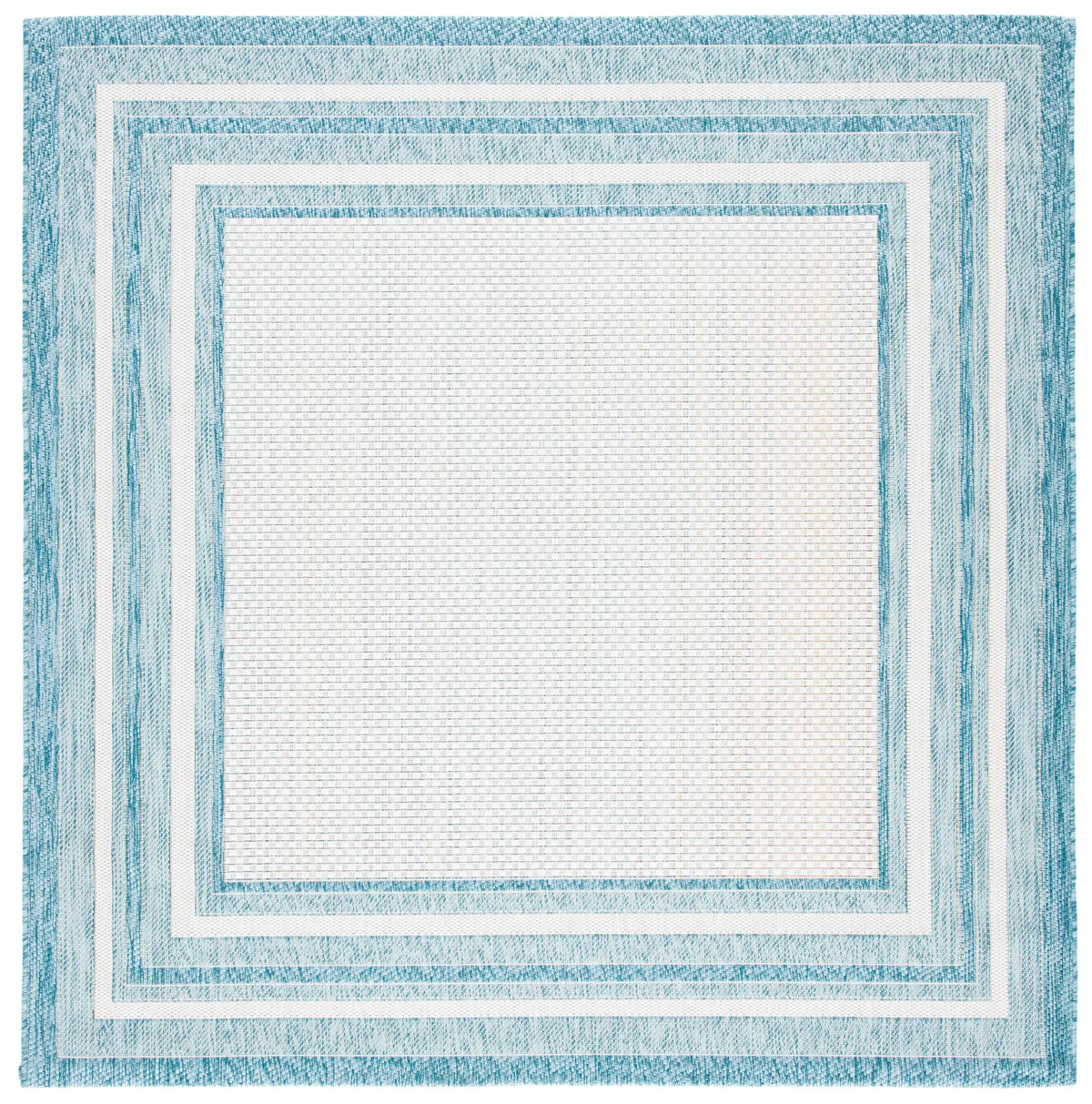 Safavieh Courtyard 6'-7" x 6'-7" Rug in Ivory / Aqua