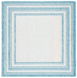 Safavieh Courtyard 6'-7" x 6'-7" Rug in Ivory / Aqua