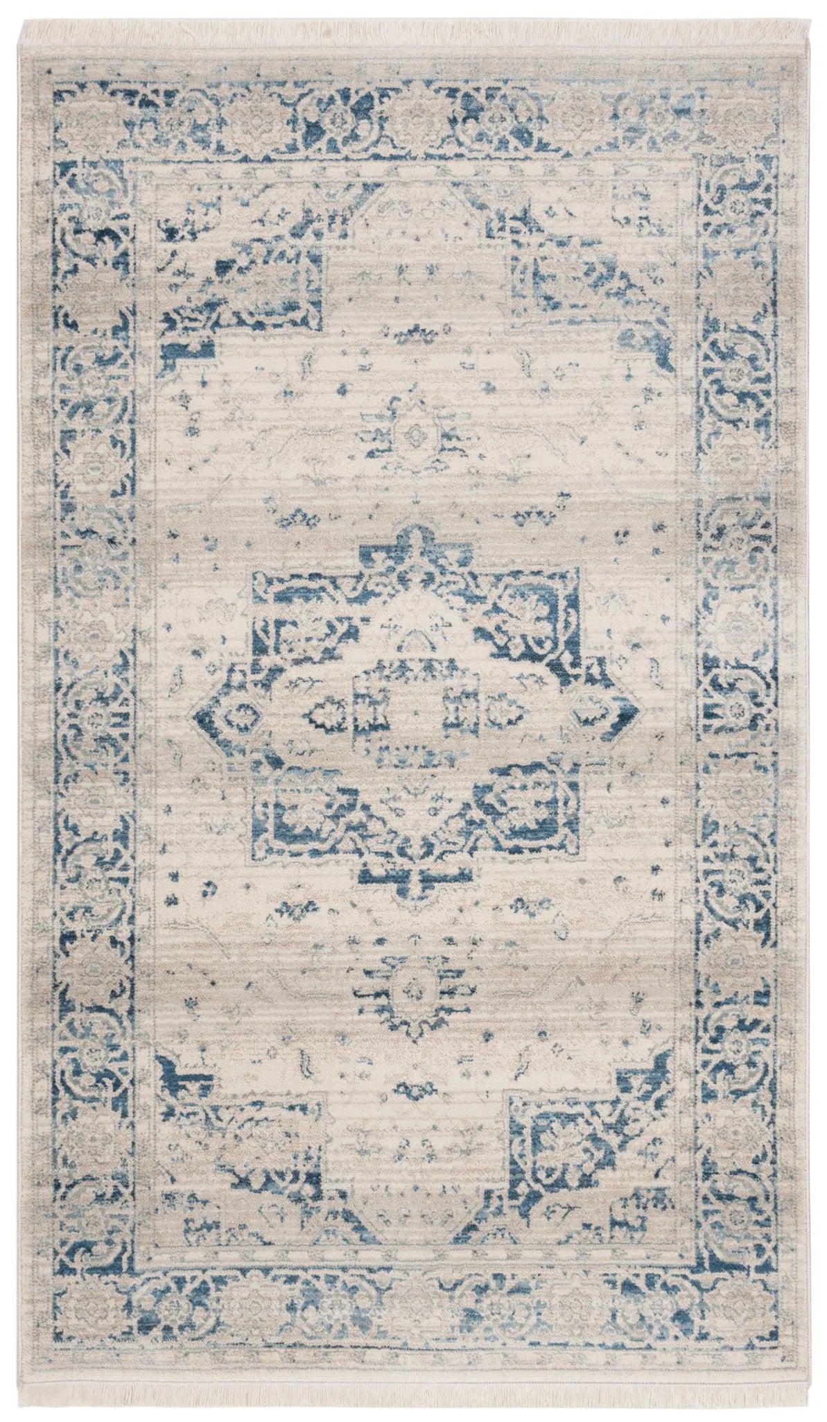 Safavieh Vintage Persian 3'-0" x 5'-0" Rug in Ivory / Blue