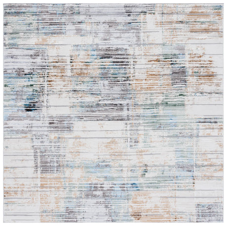 Safavieh Bel Air 6'-7" x 6'-7" Rug in Dark Grey / Gold