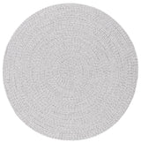 Safavieh Braided 5'-0" x 5'-0" Rug in Silver / Grey