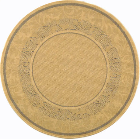 Safavieh Courtyard 5'-3" x 5'-3" Rug in Natural / Blue