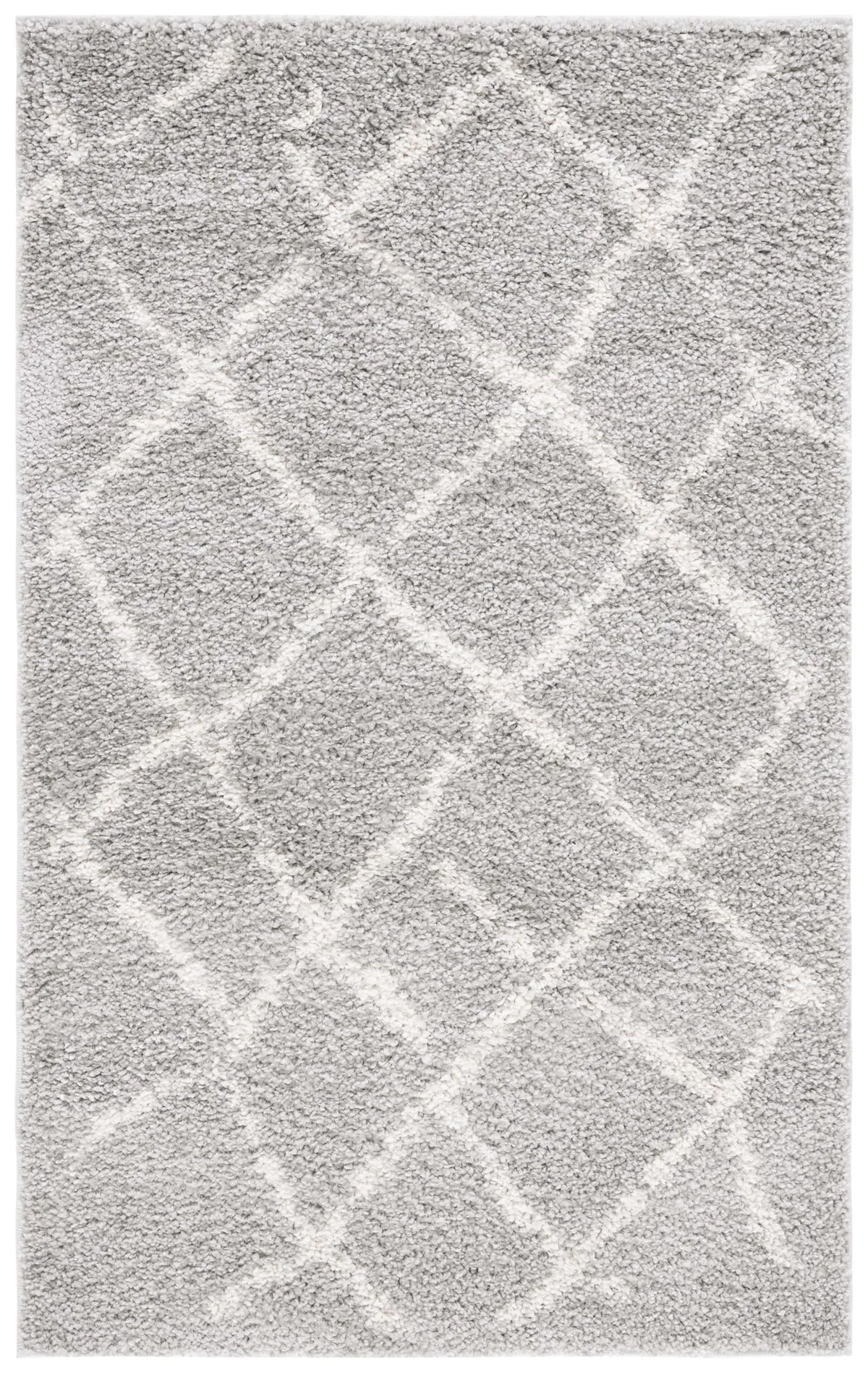 Safavieh Berber Shag 3'-0" x 5'-0" Rug in Light Grey / Cream