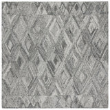 Safavieh Abstract 6'-0" x 6'-0" Rug in Grey / Black