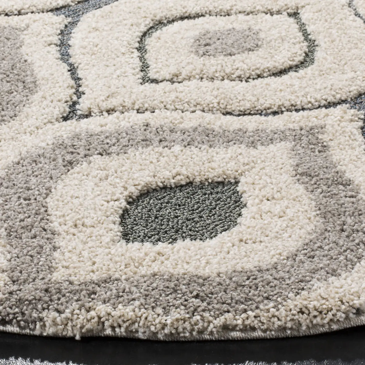 Safavieh Florida Shag 5'-0" x 5'-0" Rug in Cream / Light Blue