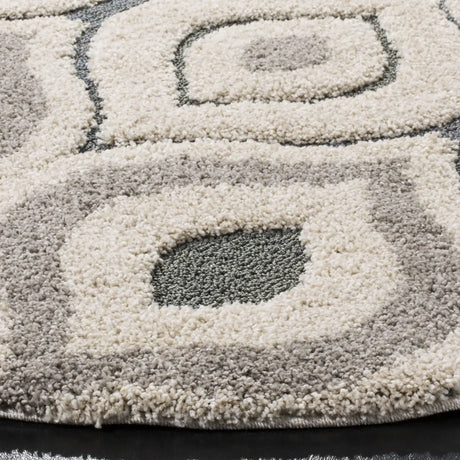 Safavieh Florida Shag 5'-0" x 5'-0" Rug in Cream / Light Blue
