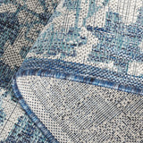 Safavieh Courtyard 5'-3" x 7'-7" Rug in Grey / Navy