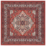 Safavieh Journey 6'-7" x 6'-7" Rug in Red / Ivory