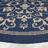 Safavieh Courtyard 6'-7" x 6'-7" Rug in Navy / Beige