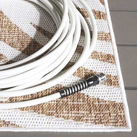 Safavieh Beach House 4'-0" x 6'-0" Rug in Brown / Ivory