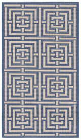 Safavieh Courtyard 2'-0" x 3'-7" Rug in Blue / Bone