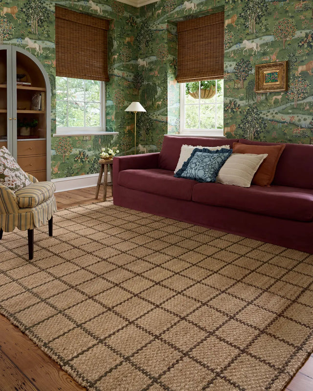 Chris Loves Julia x Loloi Fletcher FLE-01 Natural / Brown Rug - room scene 3