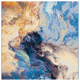 Safavieh Barbados 500 6'-6" x 6'-6" Rug in Blue / Rust Gold