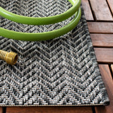 Safavieh Courtyard 4'-0" x 5'-7" Rug in Black / Beige