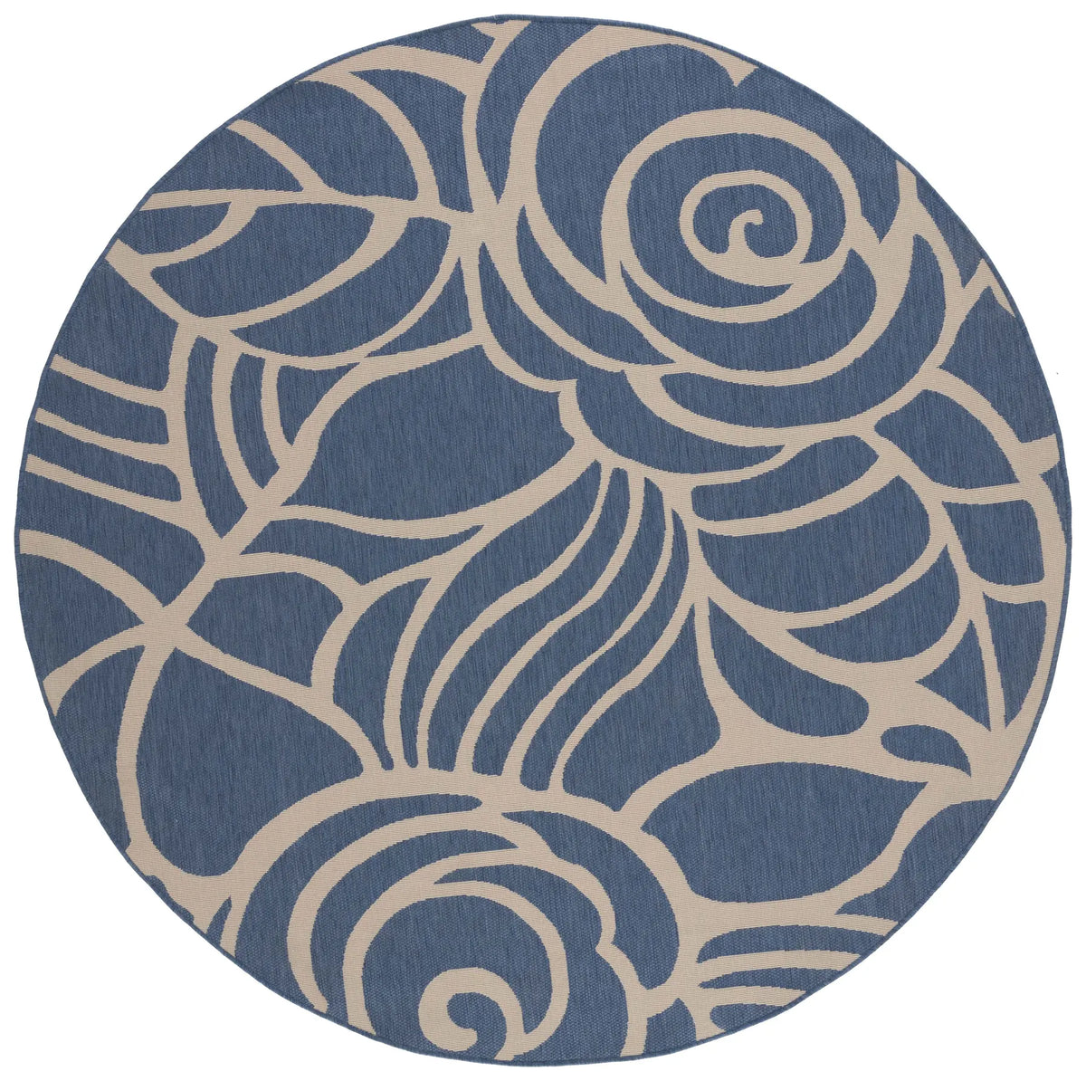 Safavieh Courtyard 7'-10" x 7'-10" Rug in Blue / Beige