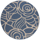 Safavieh Courtyard 7'-10" x 7'-10" Rug in Blue / Beige