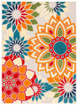 Safavieh Cabana 4'-5" x 6'-5" Rug in Ivory / Orange