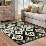 Oriental Weavers Sphinx Georgia 605F0 Charcoal/ Ivory Rugs - room scene