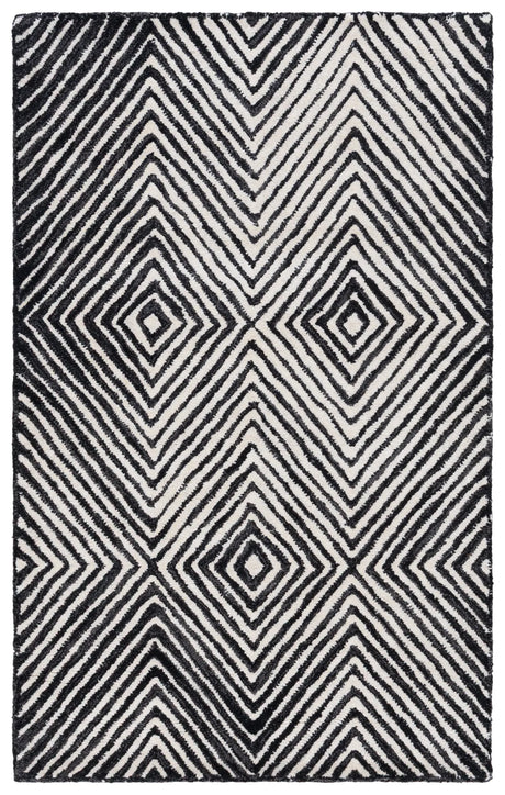 Safavieh Ebony 3'-0" x 5'-0" Rug in Black / Ivory