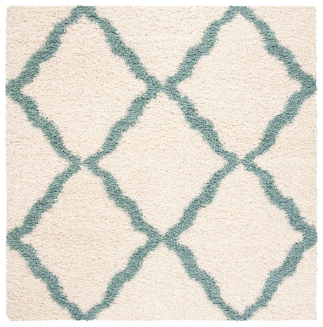 Safavieh Sgd-Dallas Shag 6'-0" x 6'-0" Rug in Ivory / Seafoam