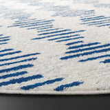Safavieh Tulum 6'-7" x 6'-7" Rug in Ivory / Navy