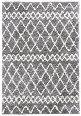 Safavieh Berber Shag 4'-0" x 6'-0" Rug in Grey / Ivory