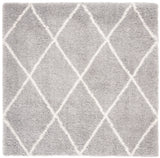 Safavieh Fontana Shag  800 6'-7" x 6'-7" Rug in Grey / Cream