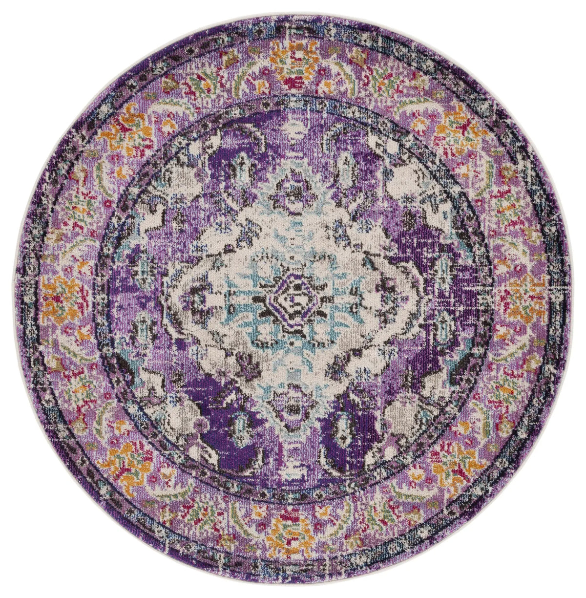 Safavieh Monaco 5'-0" x 5'-0" Rug in Violet / Light Blue